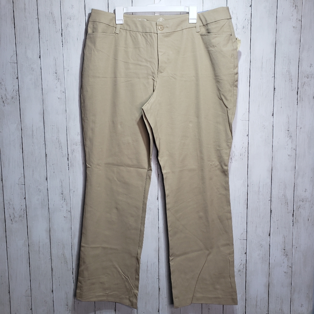 New! St. John's Bay Khaki Colored Mid-rise Cotton